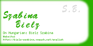 szabina bielz business card